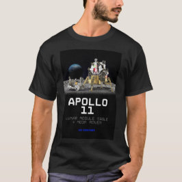 Rymdpollo 11 lunar daggrest manar svart t shirt