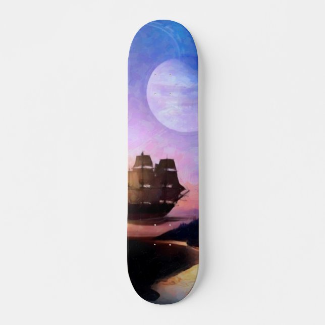 Rymdprospektering Artwork Voyager-rymdfarkoster Skateboard Bräda 21,5 Cm (Framsida)