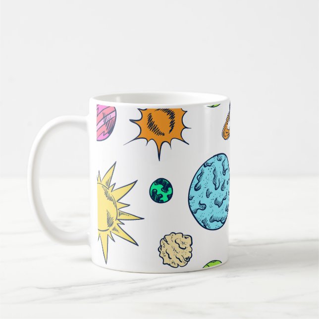 Rymdpunkter - Kosmisk bakgrund Kaffemugg (Vänster)