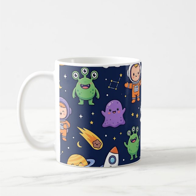 Rymdraket Mugg – Sött Astronautmönster (Vänster)