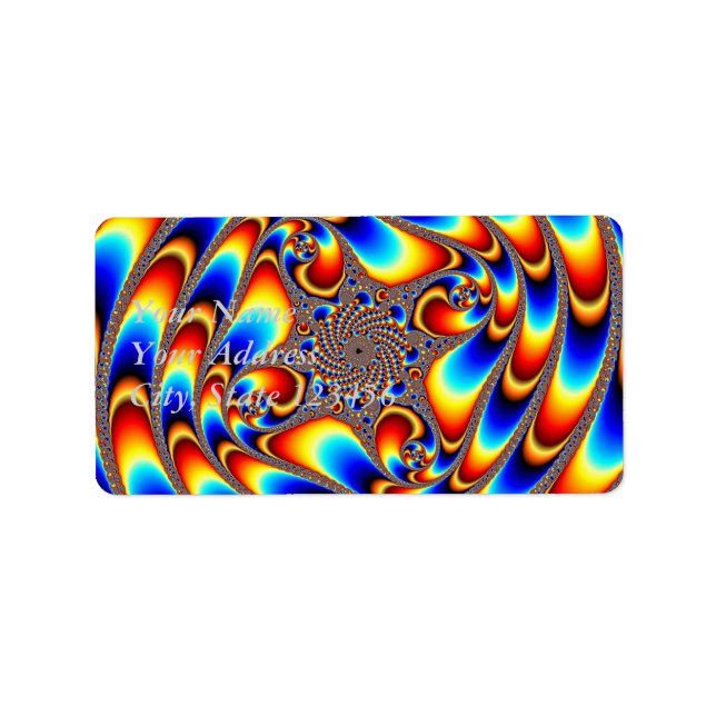 Rymdresa - Fractal Adressetikett (Framsidan)