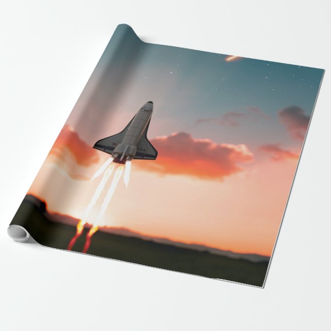Rymdresa Presentpapper (Utrullad)