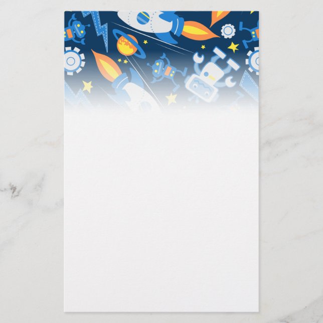 Rymdrobot Brevpapper (Framsida)