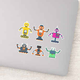 Rymdrobotar vinyldekaler klistermärken