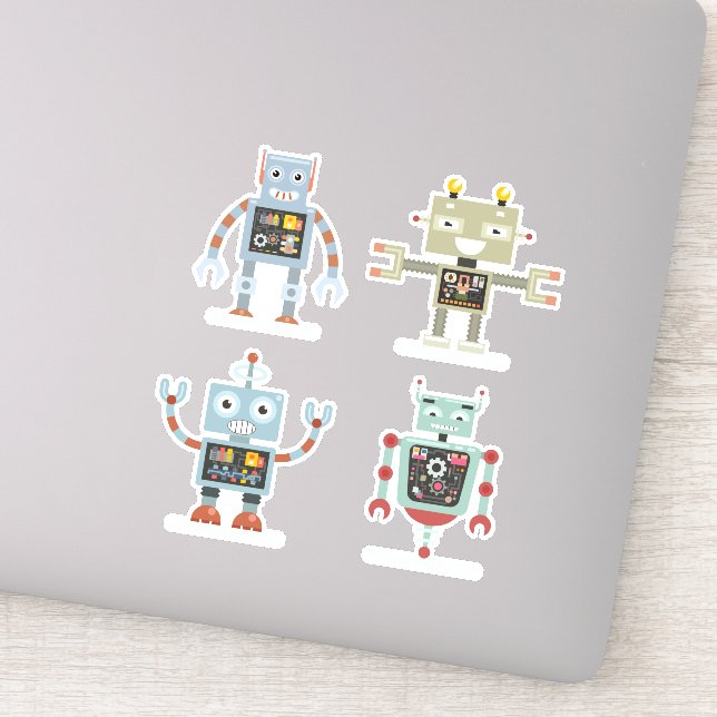 Rymdrobots Vinyl Stickers Klistermärken (Detalj)