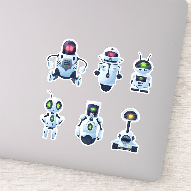 Rymdrobots Vinyl Stickers Klistermärken (Detalj)