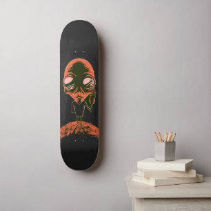 Rymdroligt Alien Galaxy Present förälskare Mini Skateboard Bräda 18,5 Cm