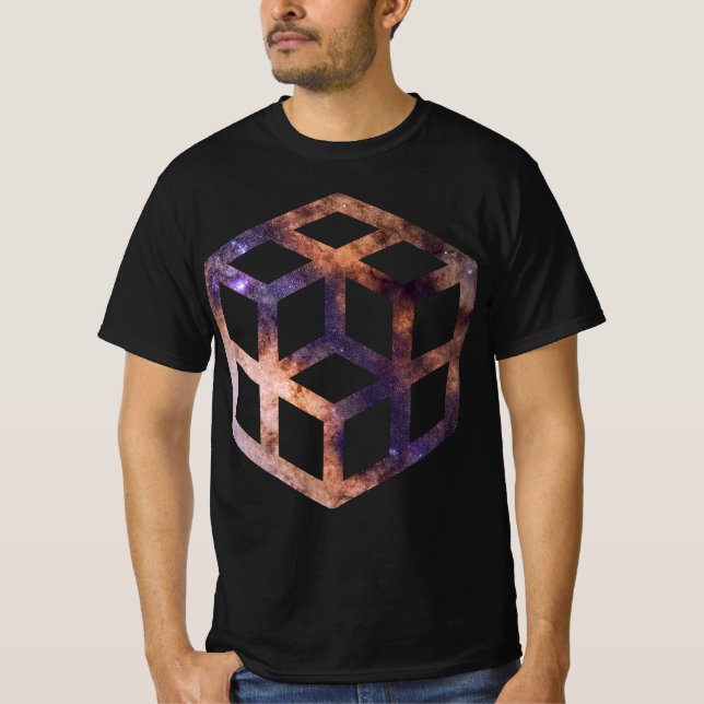 Rymdrutnätsgrid - geometri T-Shirt (Framsida)