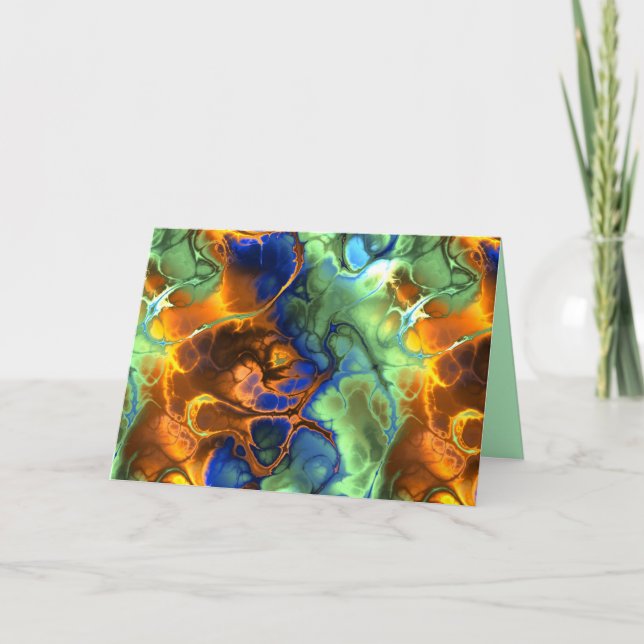 rymdsfraktur, hälsningskort kort (Framsida)