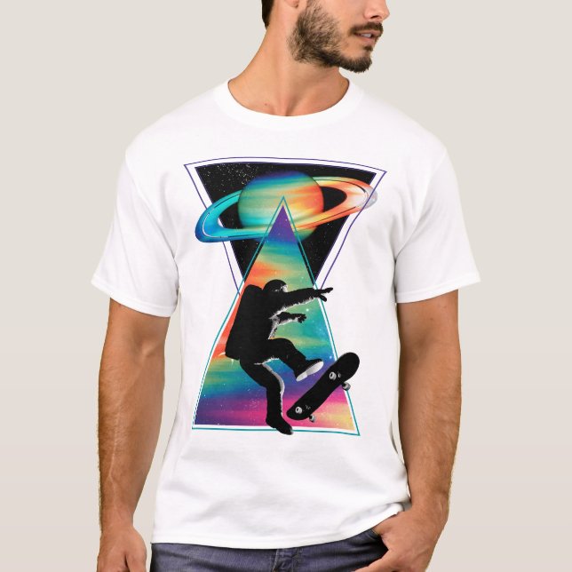 Rymdskateboarding T Shirt (Framsida)