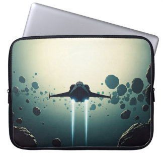 rymdskepp är runt laptop fodral