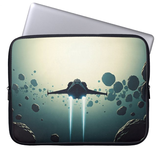 rymdskepp är runt laptop fodral (Framsidan)