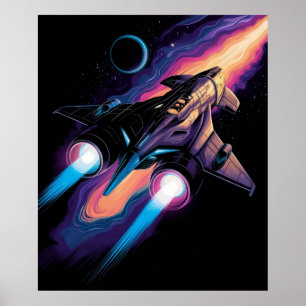 Rymdskepp Futuristiskt Poster