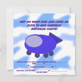 Rymdskepp Glad födelsedag inbjudningskort