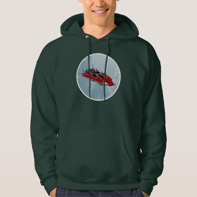 Rymdskepp Hoodie (Framsida)