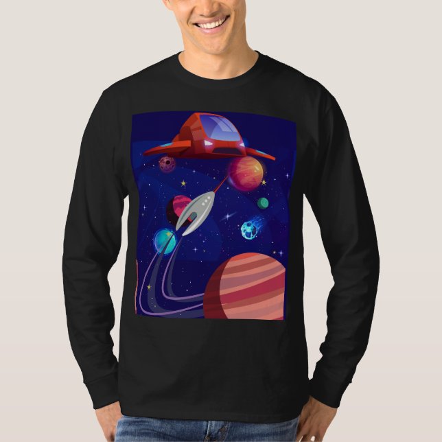Rymdskepp T Shirt (Framsida)