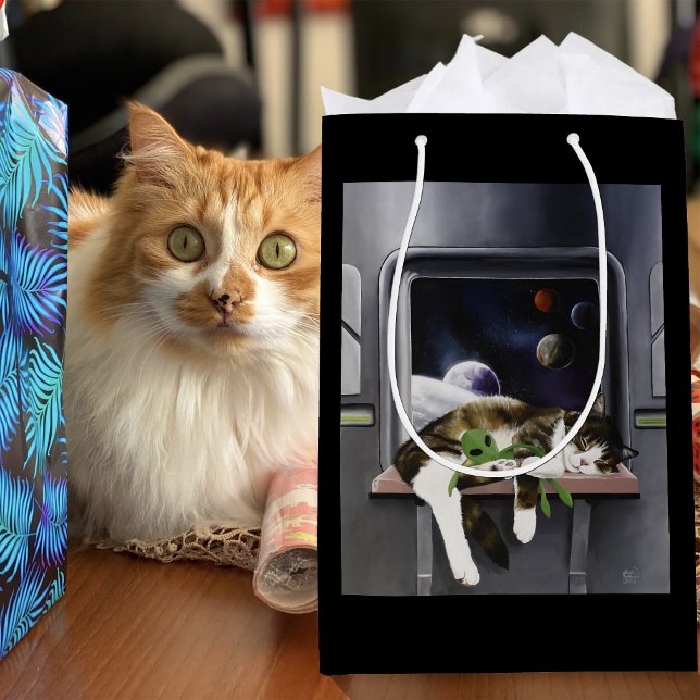 Rymdskepp Tabby Katt Grön Alien Gosedjur Sci-Fi (Skapare uppladdad)