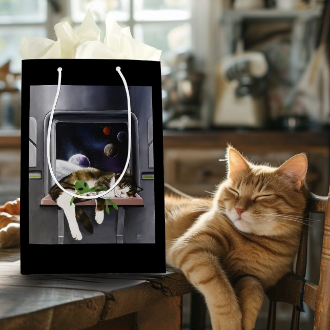 Rymdskepp Tabby Katt Grön Alien Gosedjur Sci-Fi (Skapare uppladdad)