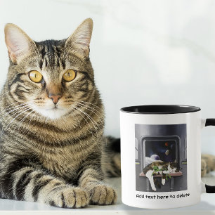 Rymdskepp Tabby Katt Grön Alien Gosedjur Sci-Fi Mugg