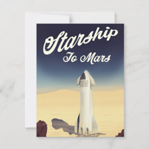 Rymdskepp till Mars vintage rymdresa.