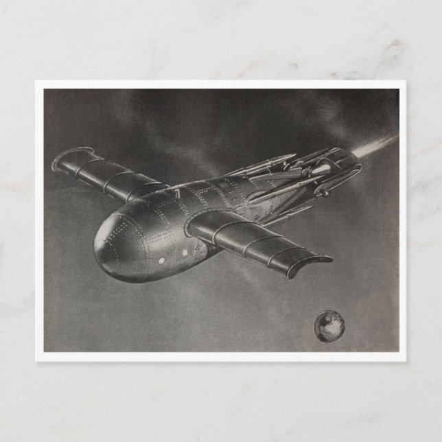 "Rymdskepp" Vykort (Framsida)