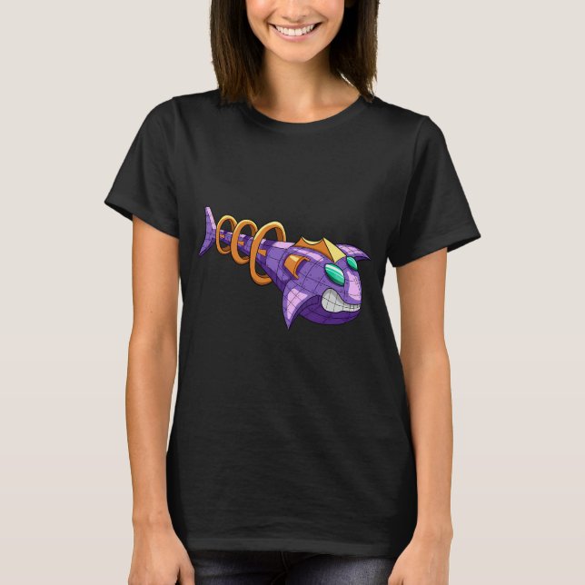 Rymdskepps-fisk T Shirt (Framsida)