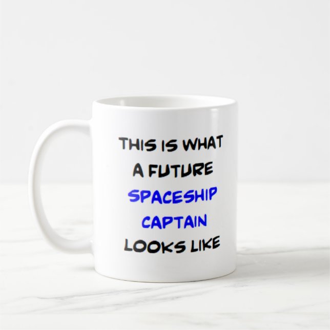 rymdskeppskapten, framtid kaffemugg (Vänster)