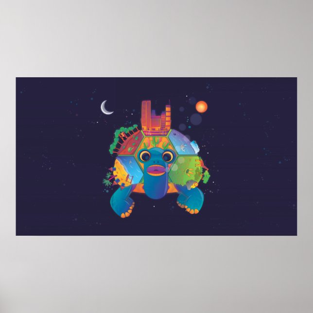 Rymdsköldpadda Poster (Framsidan)