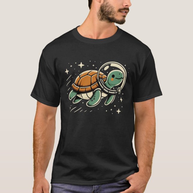 Rymdsköldpadda T Shirt (Framsida)