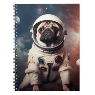 Rymdskolorna Pug Kids Anteckningsbok