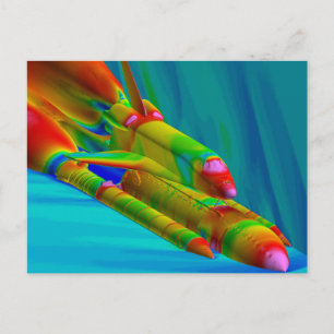 RYMDSKUTTLE THERMAL BILD VYKORT