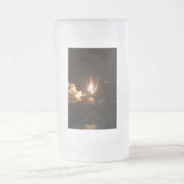 Rymdskytte Jorden Orbital Racecraft Nattkanva Frostat Ölglas (Center)