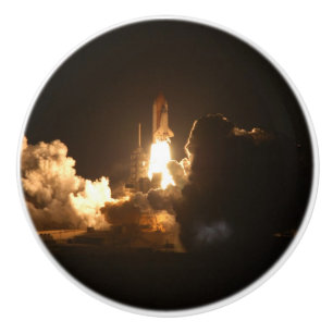 Rymdskytte Jorden Orbital Racecraft Nattkanva Knopp