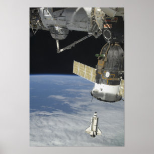 Rymdskyttel Endeavor, en Sojuz rymdfarkost Poster