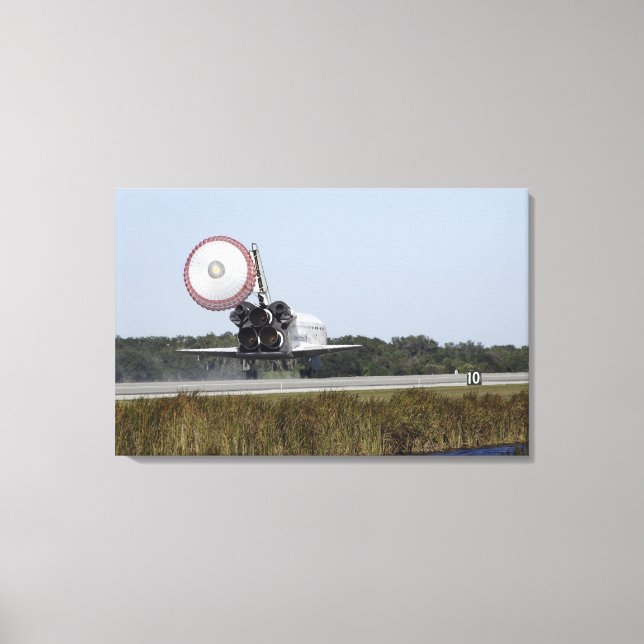 Rymdskytteln Atlantis upprullar sin dragkedja 3 Canvastryck (Framsida)
