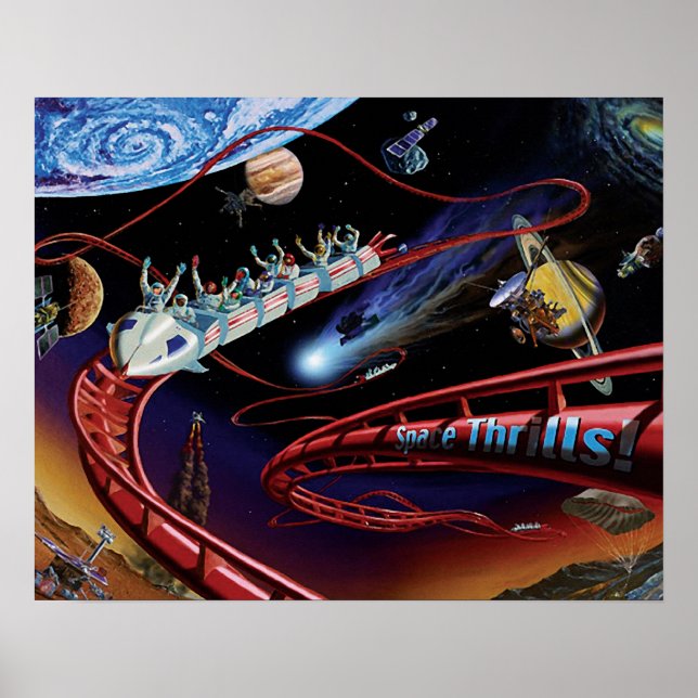 Rymdspänning Kosmisk Berg-och-dalbana Artistkoncep Poster (Framsidan)