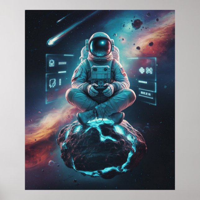Rymdspelande Poster (Framsidan)