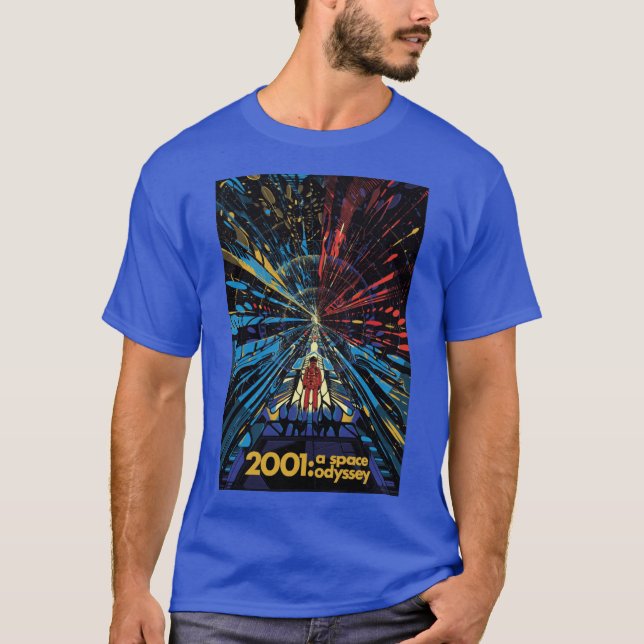 Rymdstation 2001 formgivning av konst flicka t shirt (Framsida)