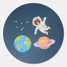 Rymdsticker Runt Klistermärke