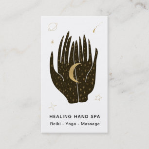 *~* Rymdstjärnor Måne Celestial Guld Healning H Visitkort