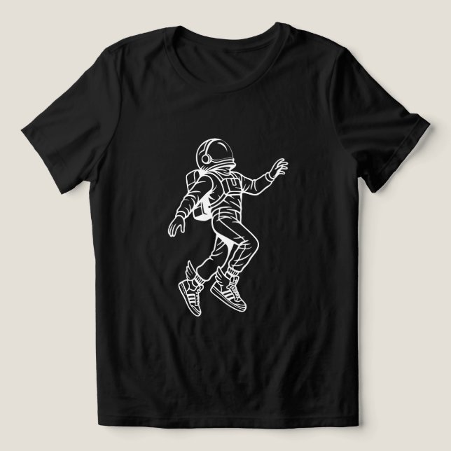 Rymdstövel: Bevingad Astronautflykt T Shirt (Design Framsida)