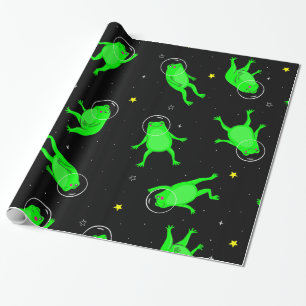 Rymdsvart astronautgrodor presentpapper