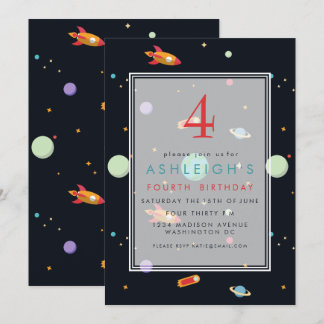 Rymdtema | Barnkalas Inbjudningar