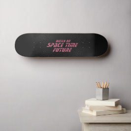 Rymdtid framtid, Rosa skript Mini Skateboard Bräda 18,5 Cm
