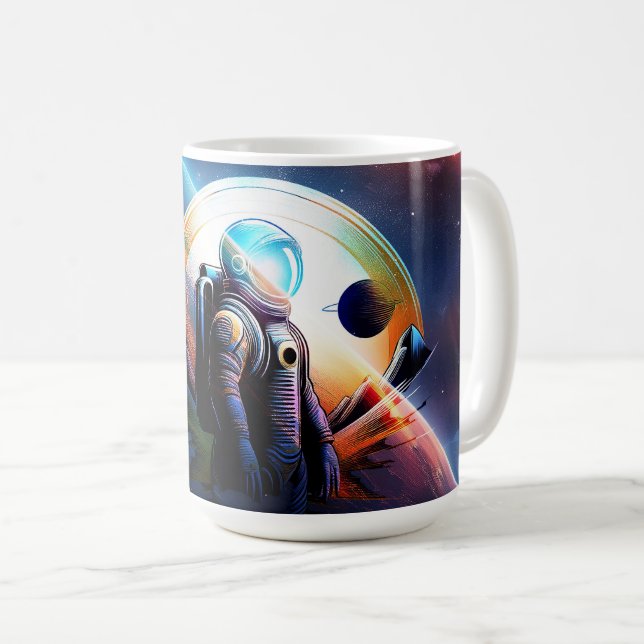 Rymdutforskare i djupa rymden kaffemugg (Framsida höger)