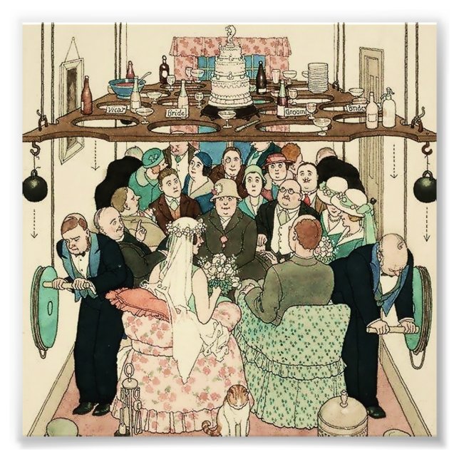 “Rymdutnyttjande” av W Heath Robinson Fototryck (Framsidan)