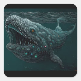 Rymdval Fyrkantigt Klistermärke