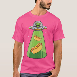 Rymdvarelse Ufo-bortförande Rolig Hot Dog för Rymd T Shirt