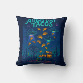 Rymdvarelser älskar tacos kudde