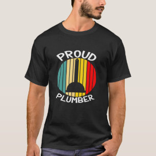Rymdvärmebyggaren Retro Proud Plumber T Shirt